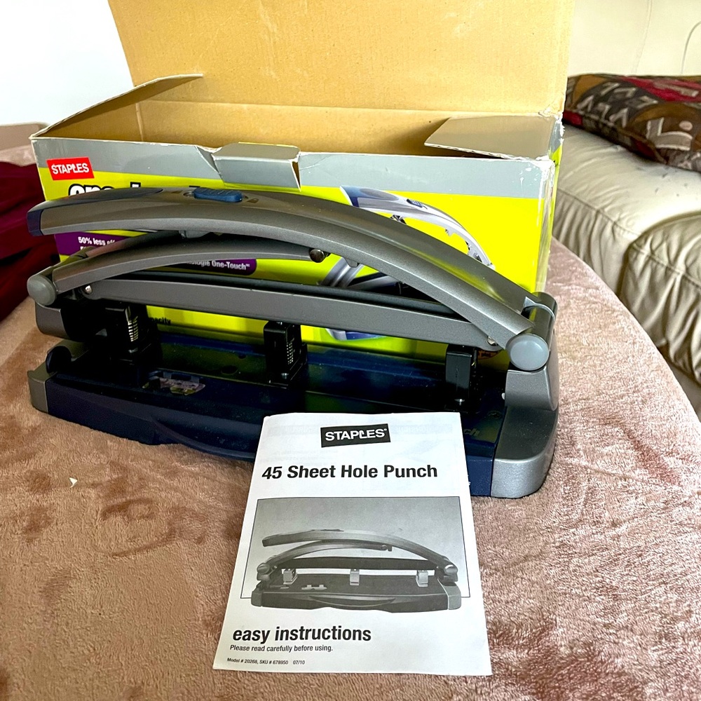 Heavy duty hole punch from staples.